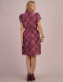 Vestido Midi Com Cinto Vinho