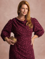 Vestido Midi Gola Boba Vinho