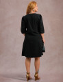 Vestido Midi Com Vivo Preto
