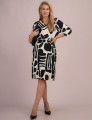 Vestido Midi Estampado Preto