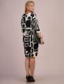 Vestido Midi Estampado Preto
