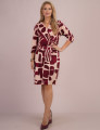 Vestido Midi Estampado Vinho