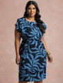 Vestido Midi Estampado Marinho