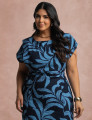 Vestido Midi Estampado Marinho