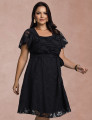 Vestido Midi Com Cinto Preto