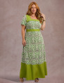 Vestido Longo Bordado Verde 