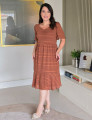Vestido Curto Decote Princesa Marrom 
