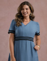 Vestido Midi Com Tirinhas Azul