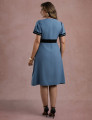 Vestido Midi Com Tirinhas Azul