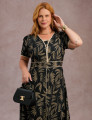 Vestido Longo Estampado Preto