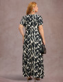 Vestido Longo Estampado Bege 