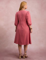 Vestido Midi Com Fivela Na Pala Rosé