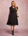 Vestido Midi Jacquard Preto