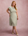 Vestido Midi Com Babados Verde 