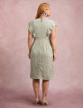 Vestido Midi Com Babados Verde 