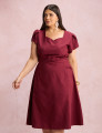 Vestido Midi Com Detalhe Cordinha Vinho 