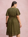 Vestido Midi Listrado Verde 