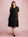 Vestido Lasie Com Botões Preto 