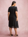 Vestido Lasie Com Botões Preto 