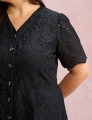 Vestido Lasie Com Botões Preto 