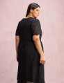 Vestido Lasie Com Botões Preto 