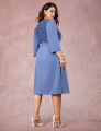 Vestido Midi Pontoroma Com Renda Azul