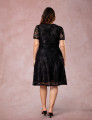 Vestido Midi Decote Princesa Preto