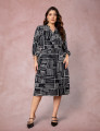 Vestido Midi Estampado Chemise Preto