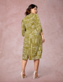 Vestido Midi Estampado Chemise Verde 