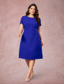 Vestido Midi Com Vivo Azul
