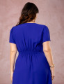 Vestido Midi Com Vivo Azul