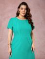 Vestido Midi Com Vivo Verde 