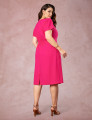 Vestido Midi Com Vivo Pink