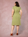 Vestido Midi Detalhe No Decote Verde 