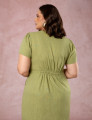 Vestido Midi Detalhe No Decote Verde 