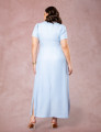 Vestido longo Com Fivela Azul