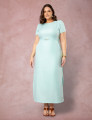 Vestido longo Com Fivela Verde 