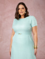 Vestido longo Com Fivela Verde 
