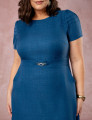 Vestido longo Com Fivela Marinho