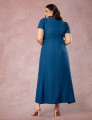 Vestido longo Com Fivela Marinho
