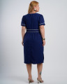 Vestido Curto Tubinho Alfaiataria Com Vivo Marinho