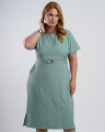 Vestido Midi Alfaiataria Com Fivela Verde 