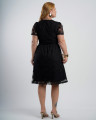 Vestido Midi Tule Com Bordado Preto